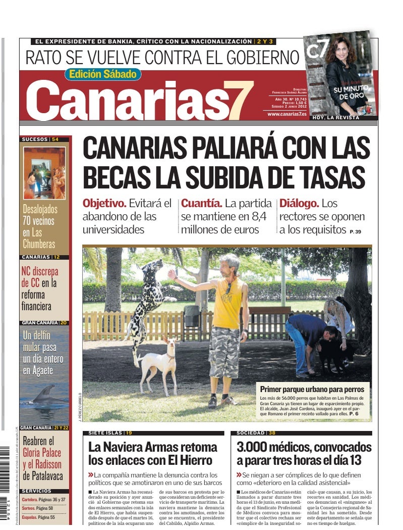Portada Canarias7 02-06-2012