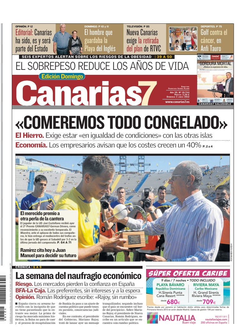 Portada Canarias7 03-06-2012
