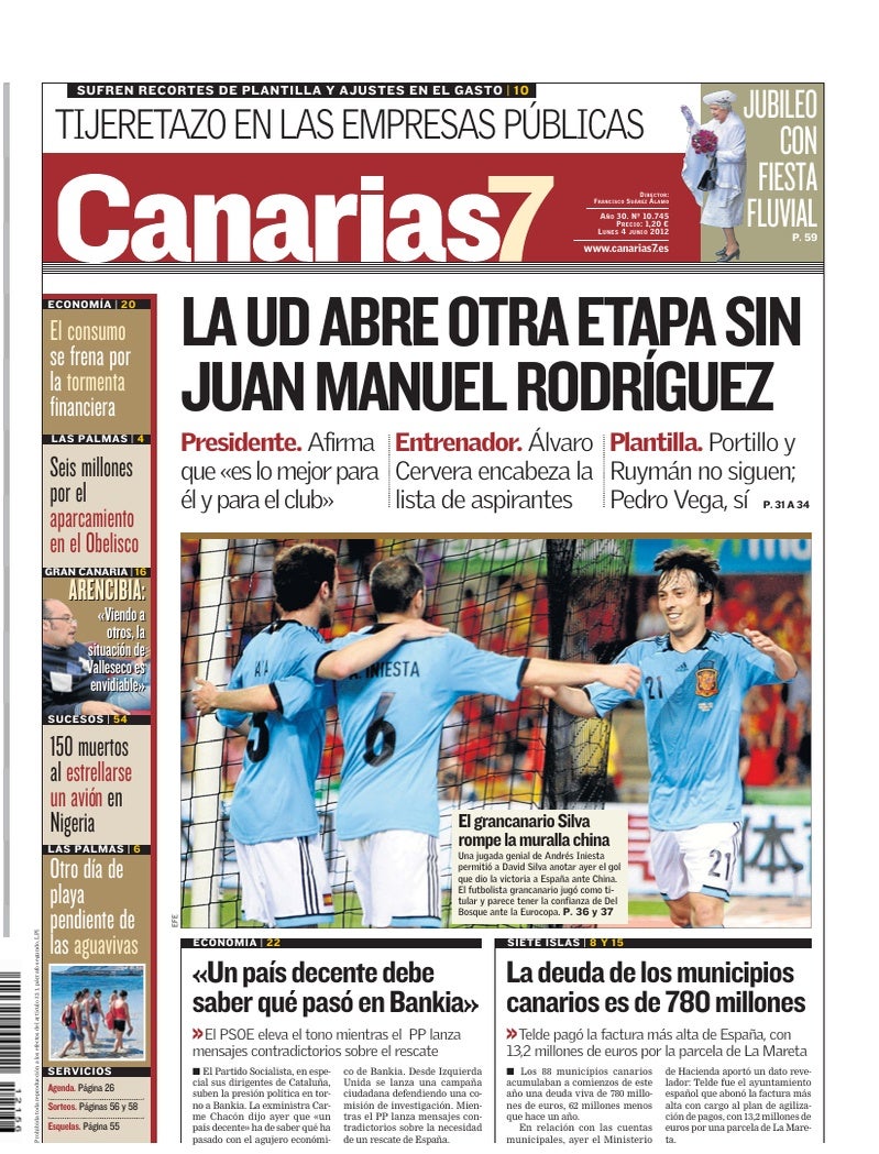 Portada Canarias7 04-06-2012
