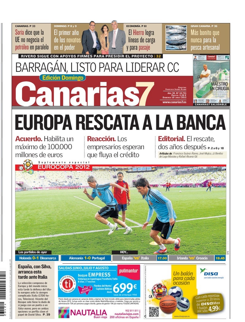 Portada Canarias7 10-06-2012