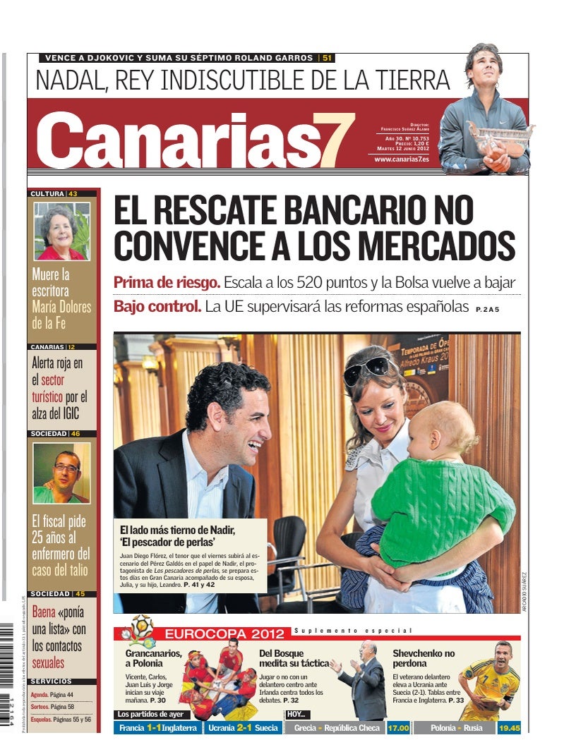Portada Canarias7 12-06-2012