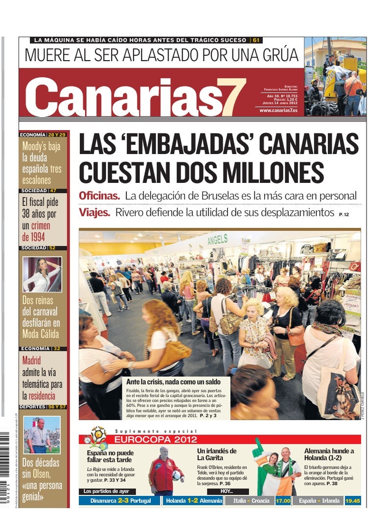 Portada Canarias7 14-06-2012