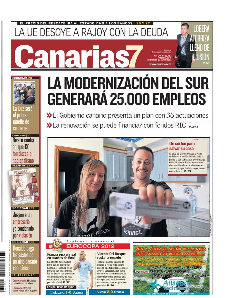 Portada Canarias7 20-06-2012