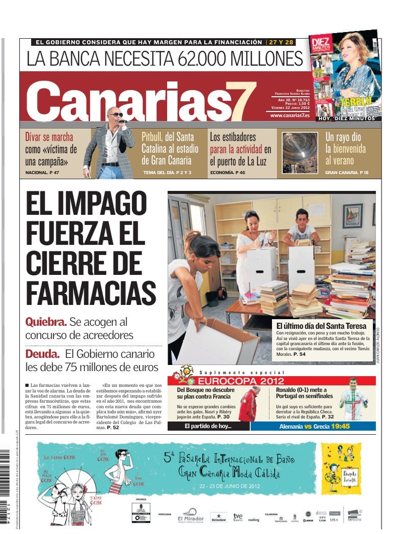 Portada Canarias7 22-06-2012