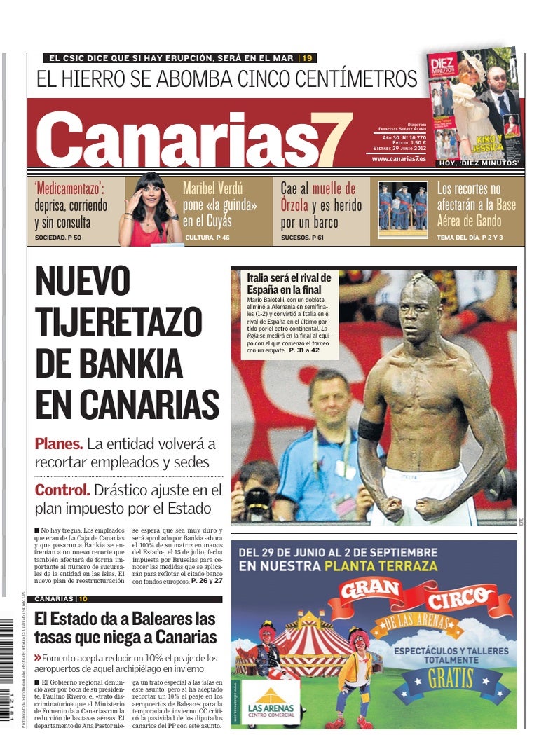 Portada Canarias7 29-06-2012