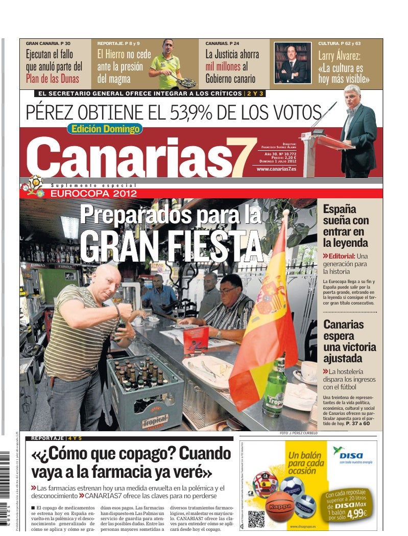 Portada Canarias7 01-07-2012