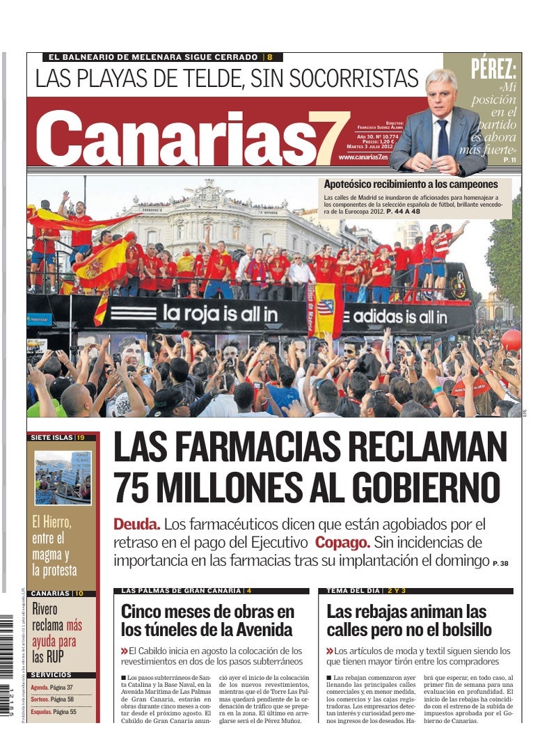 Portada Canarias7 03-07-2012
