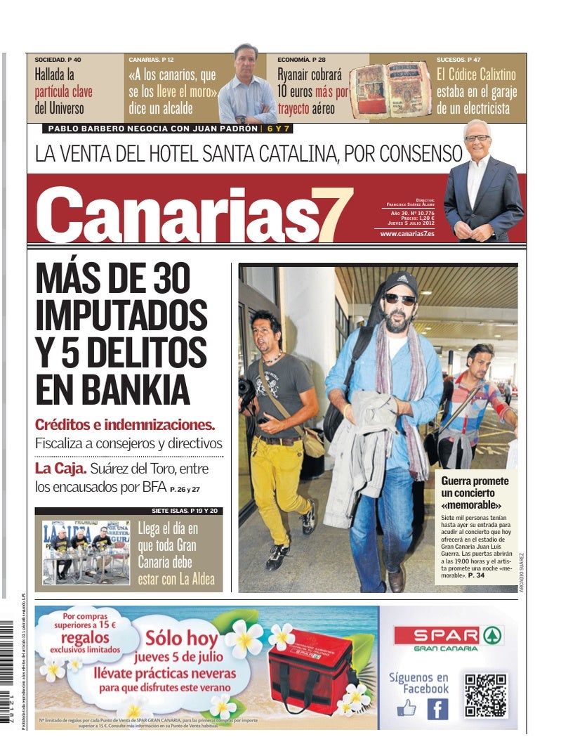 Portada Canarias7 05-07-2012