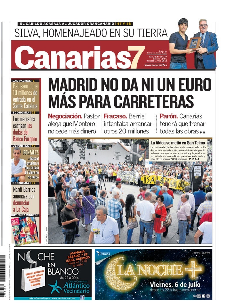 Portada Canarias7 06-07-2012