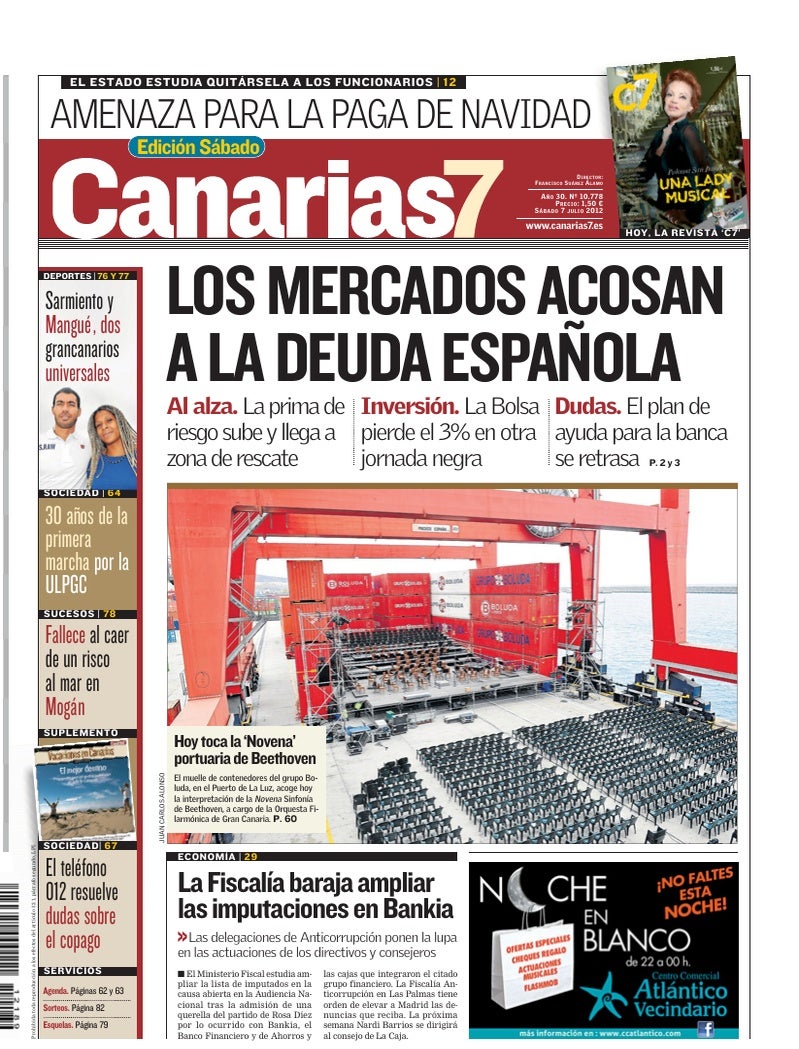 Portada Canarias7 07-07-2012