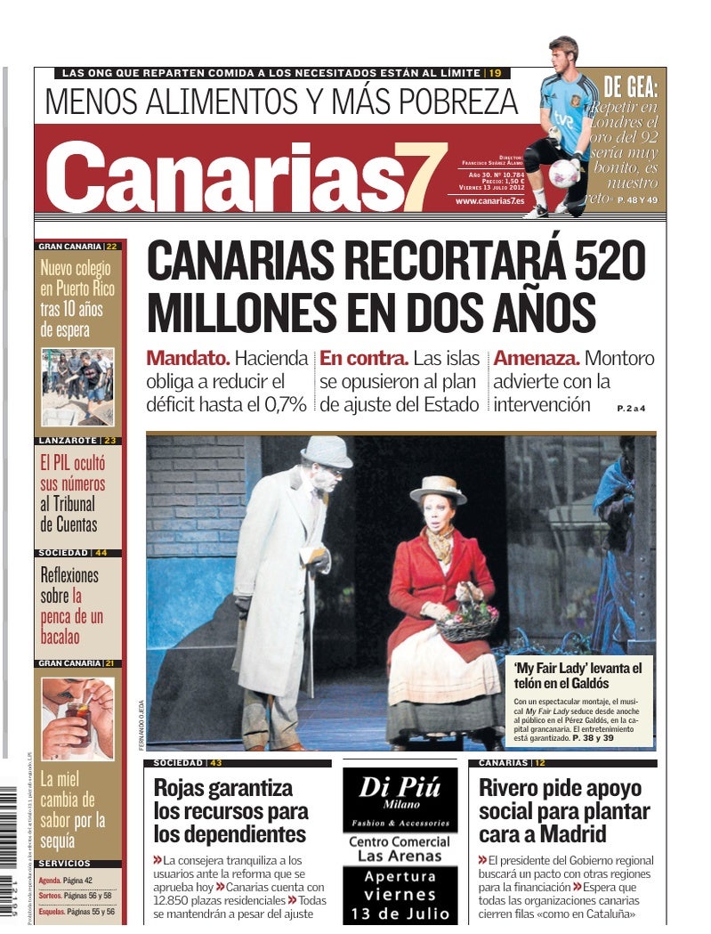 Portada Canarias7 13-07-2012