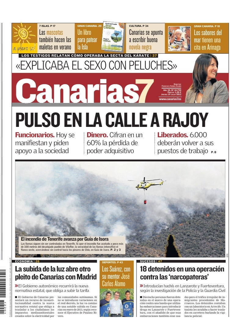 Portada Canarias7 19-07-2012