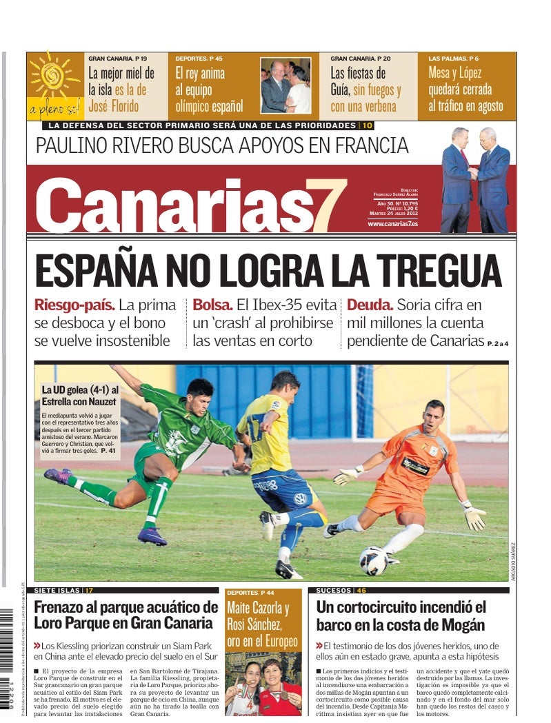 Portada Canarias7 24-07-2012