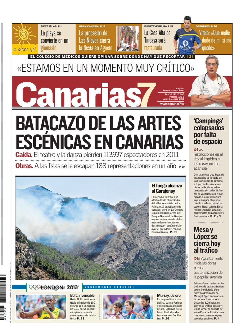 Portada Canarias7 06-08-2012