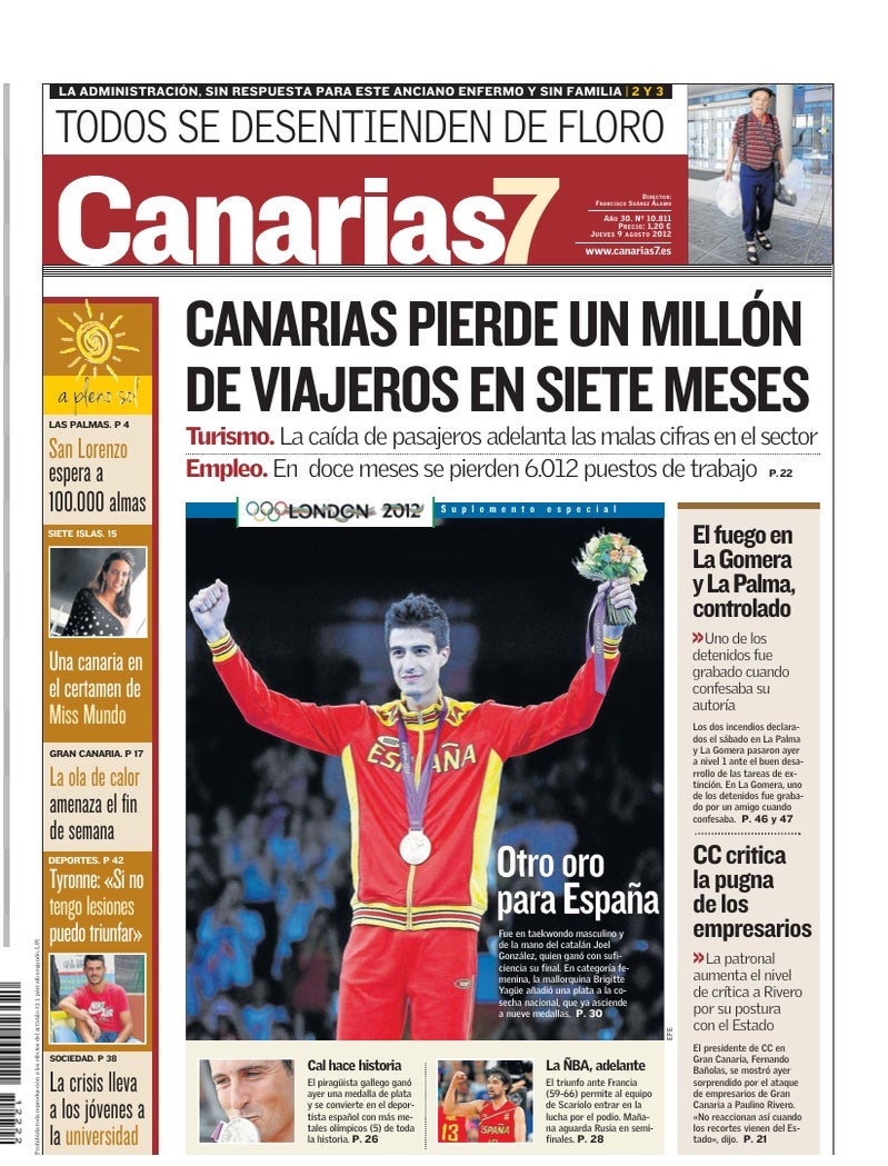 Portada Canarias7 09-08-2012