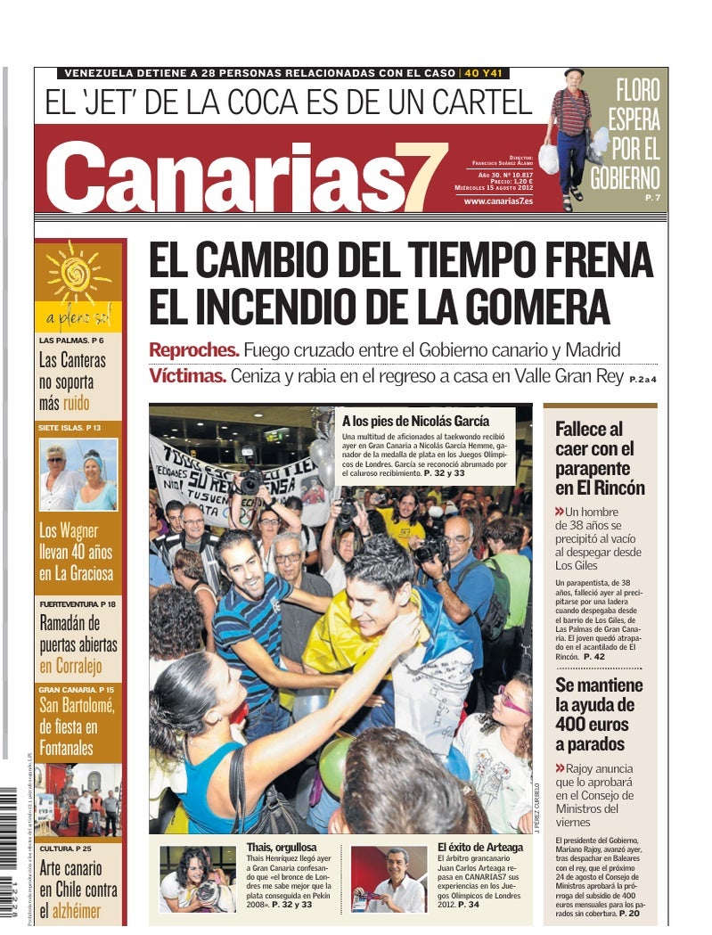 Portada Canarias7 15-08-2012