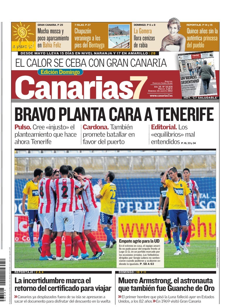 Portada Canarias7 26-08-2012