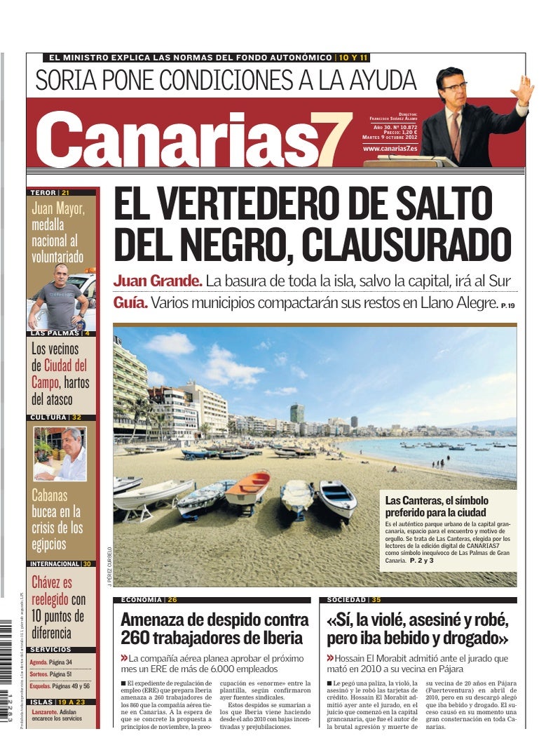Portada Canarias7 09-10-2012