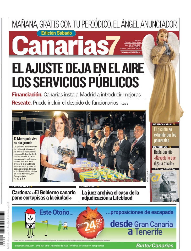 Portada Canarias7 20-10-2012