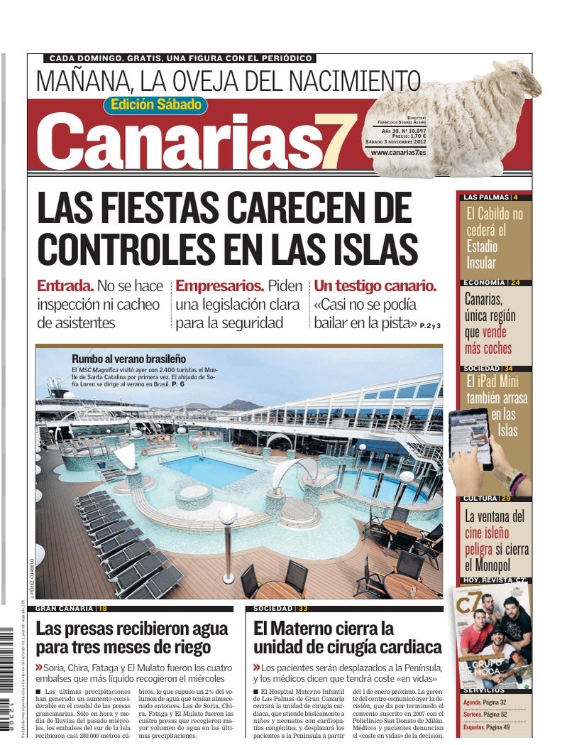 Portada Canarias7 03-11-2012