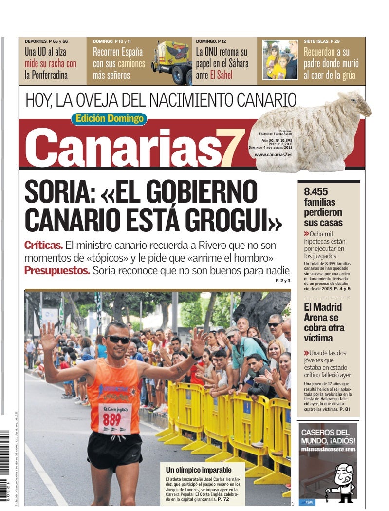 Portada Canarias7 04-11-2012