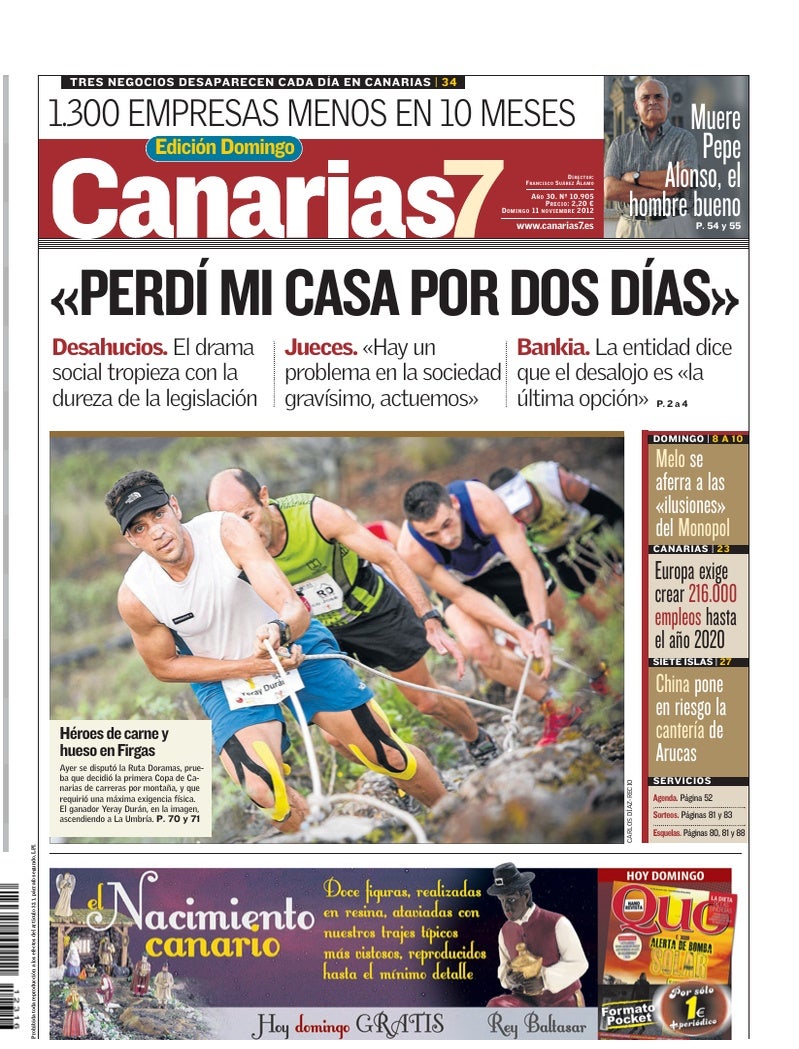 Portada Canarias7 11-11-2012