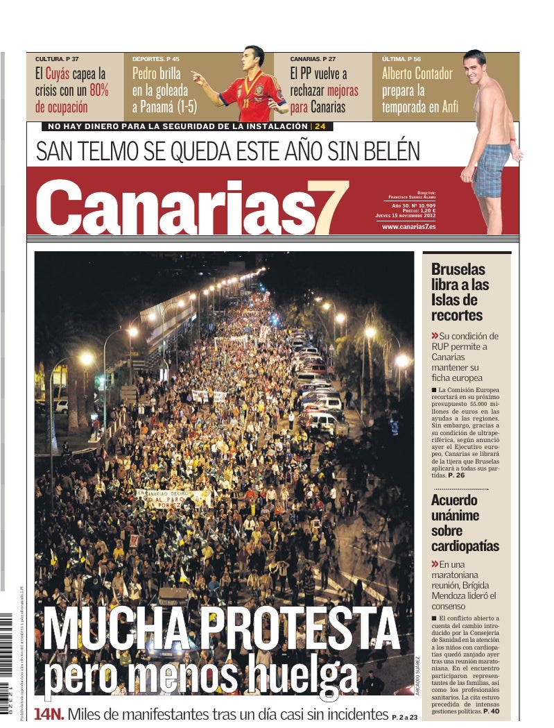 Portada Canarias7 15-11-2012