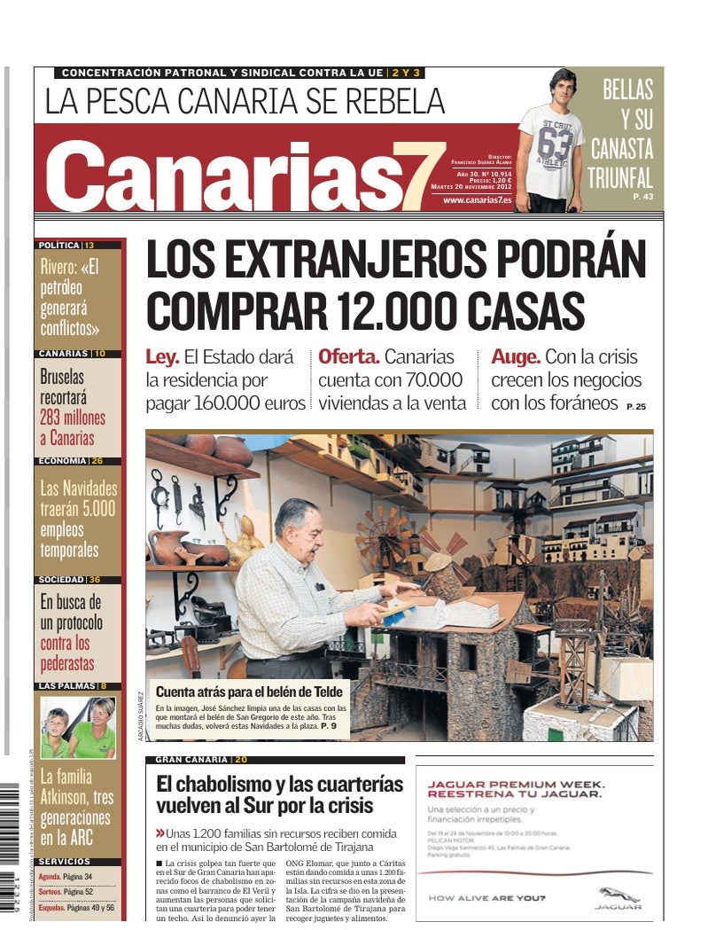 Portada Canarias7 20-11-2012