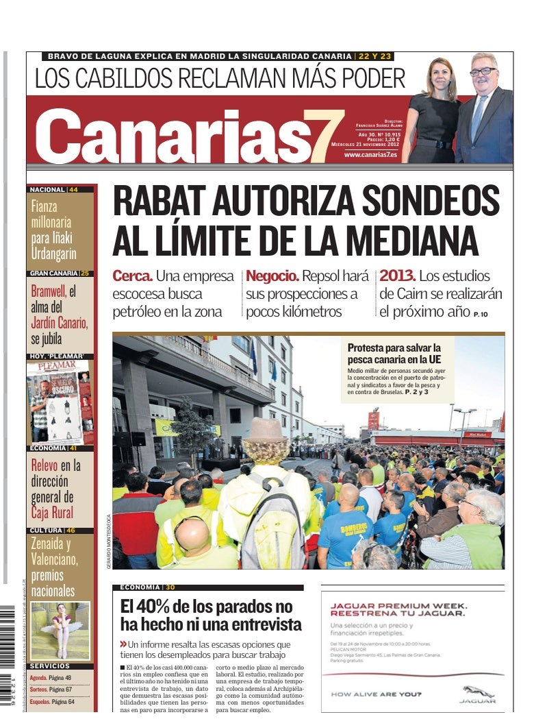 Portada Canarias7 21-11-2012