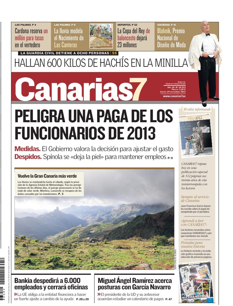 Portada Canarias7 29-11-2012
