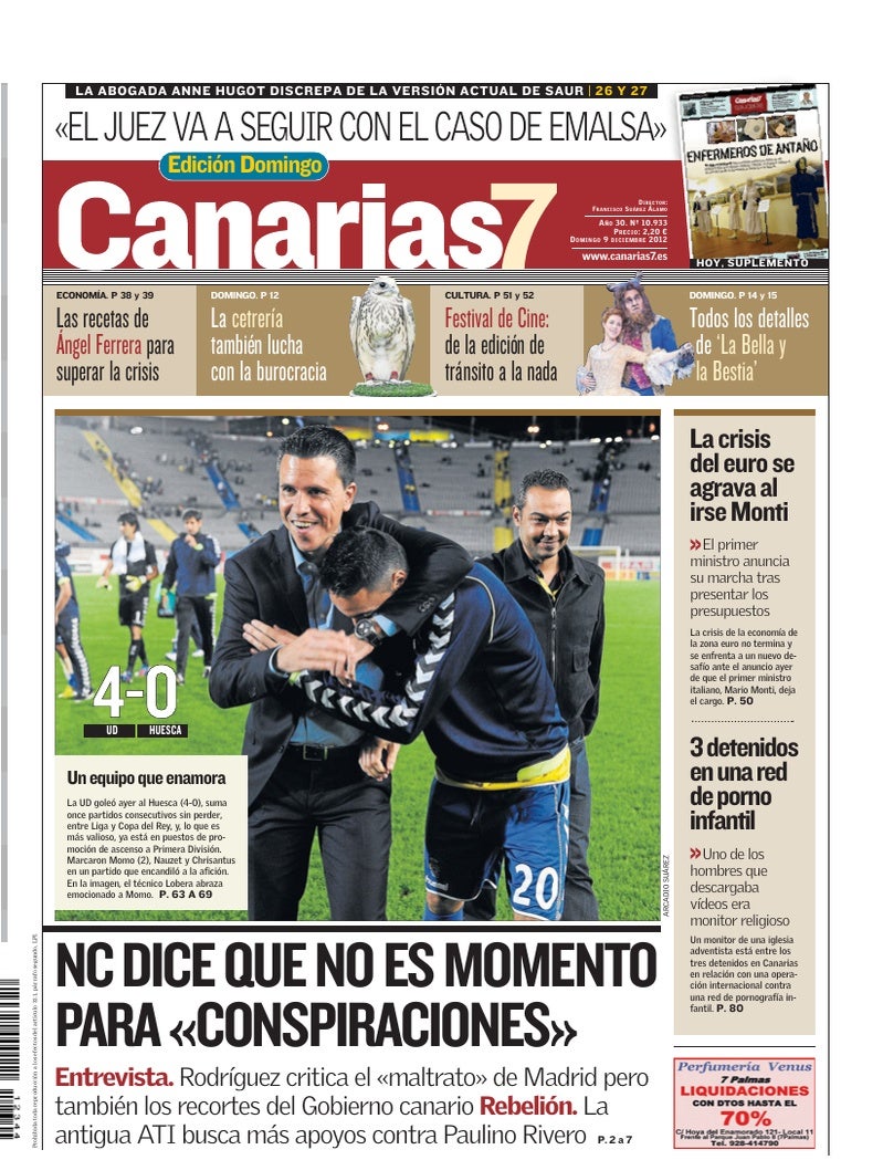 Portada Canarias7 09-12-2012