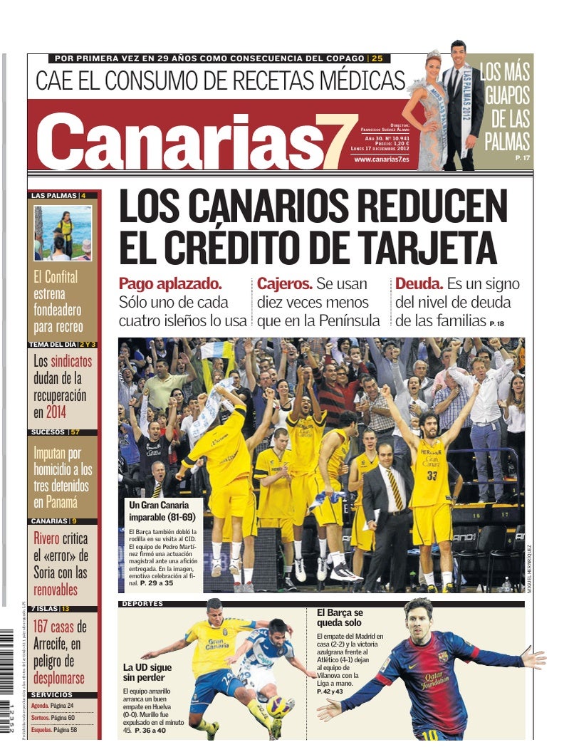 Portada Canarias7 17-12-2012