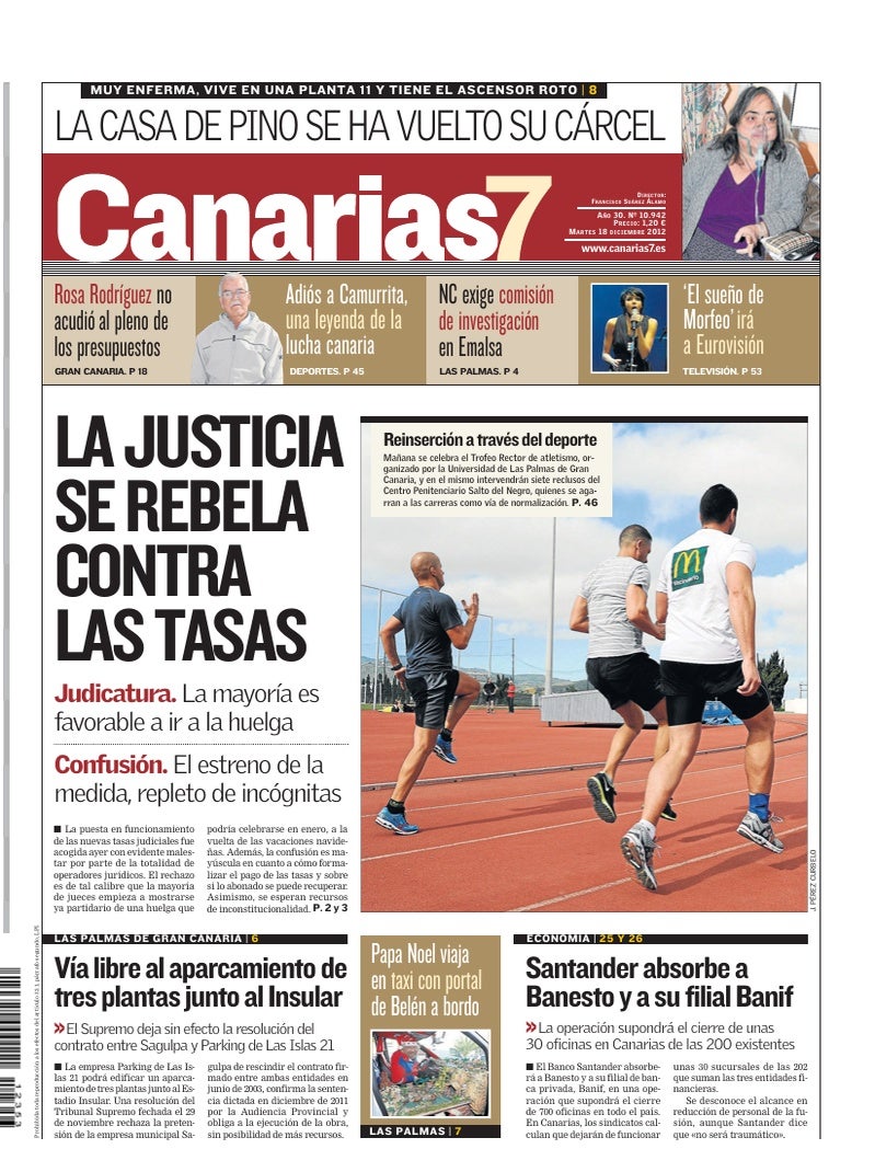 Portada Canarias7 18-12-2012