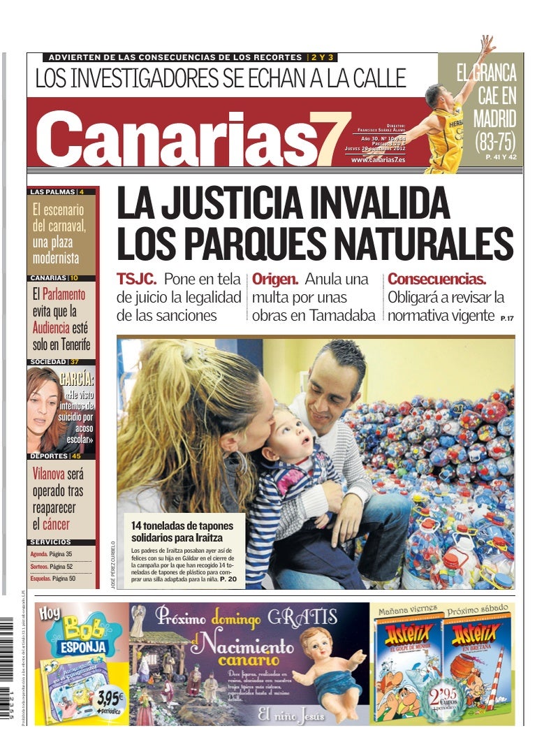Portada Canarias7 20-12-2012