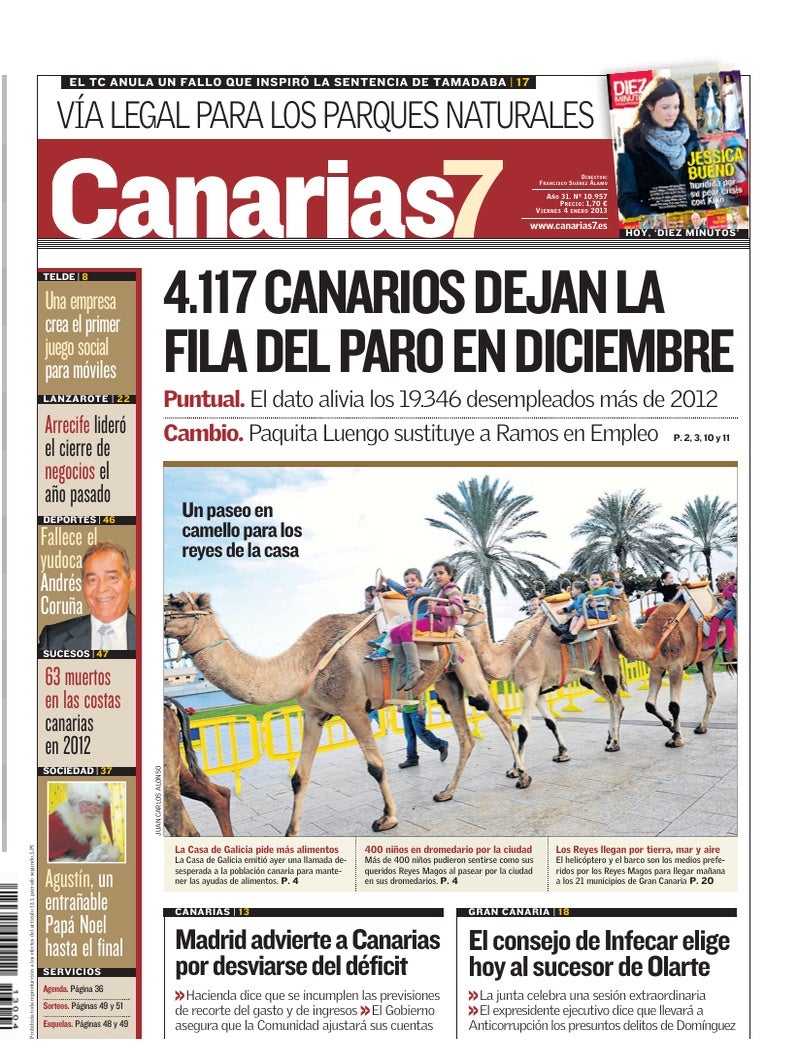 Portada Canarias7 04-01-2013