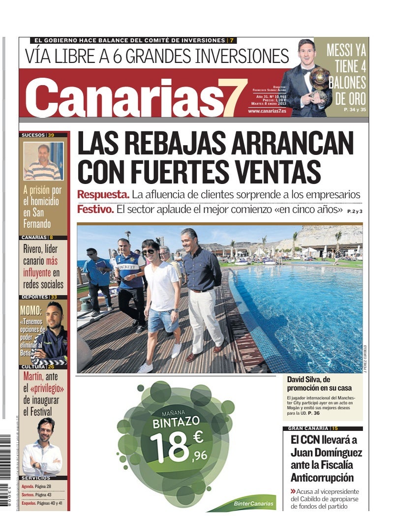 Portada Canarias7 08-01-2013
