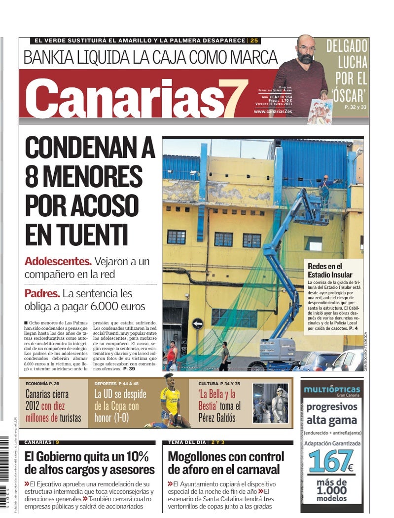 Portada Canarias7 11-01-2013