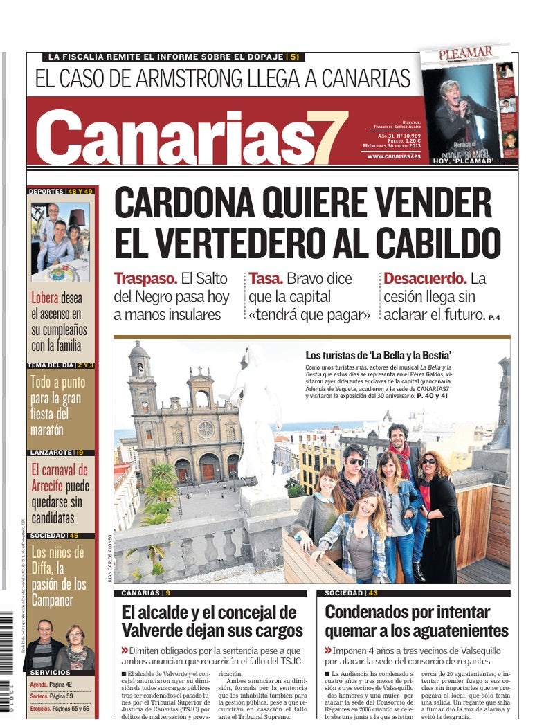 Portada Canarias7 16-01-2013