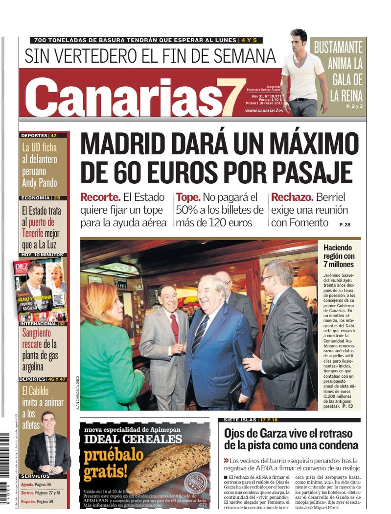 Portada Canarias7 18-01-2013