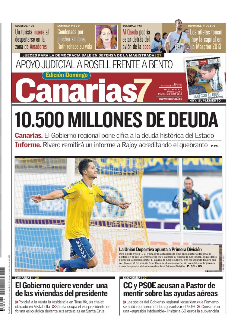 Portada Canarias7 20-01-2013