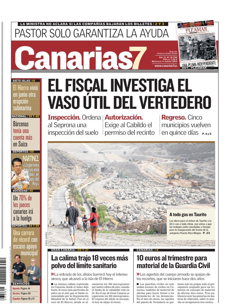 Portada Canarias7 06-02-2013