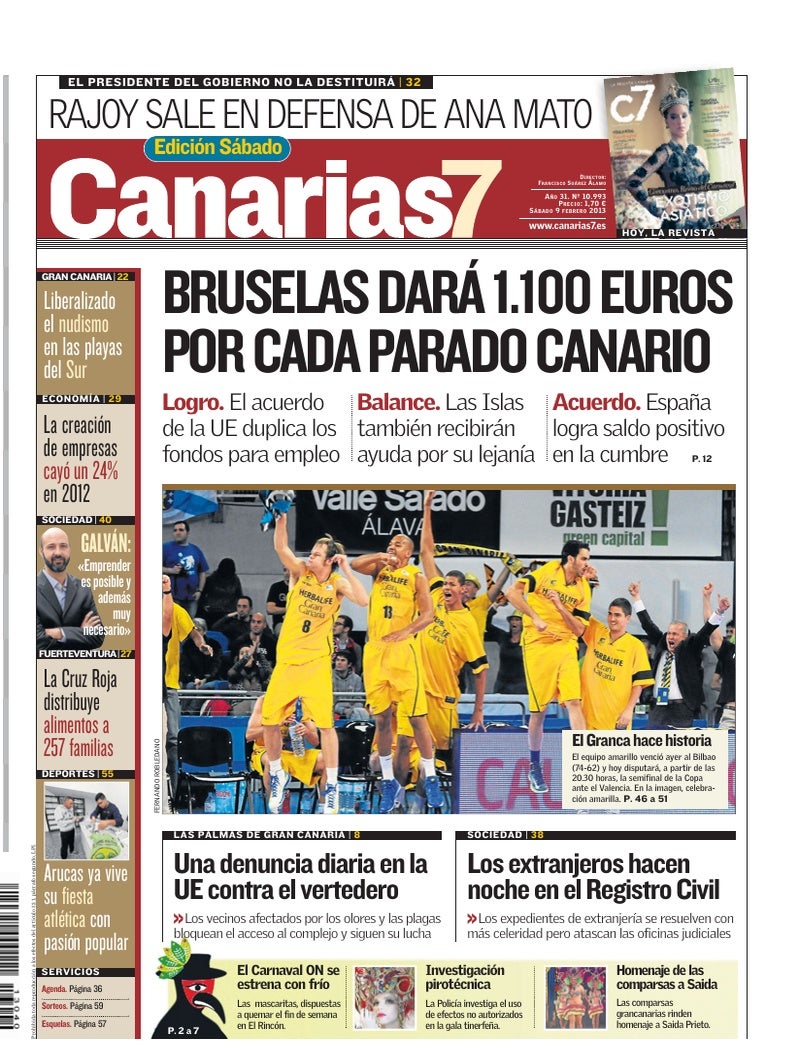 Portada Canarias7 09-02-2013