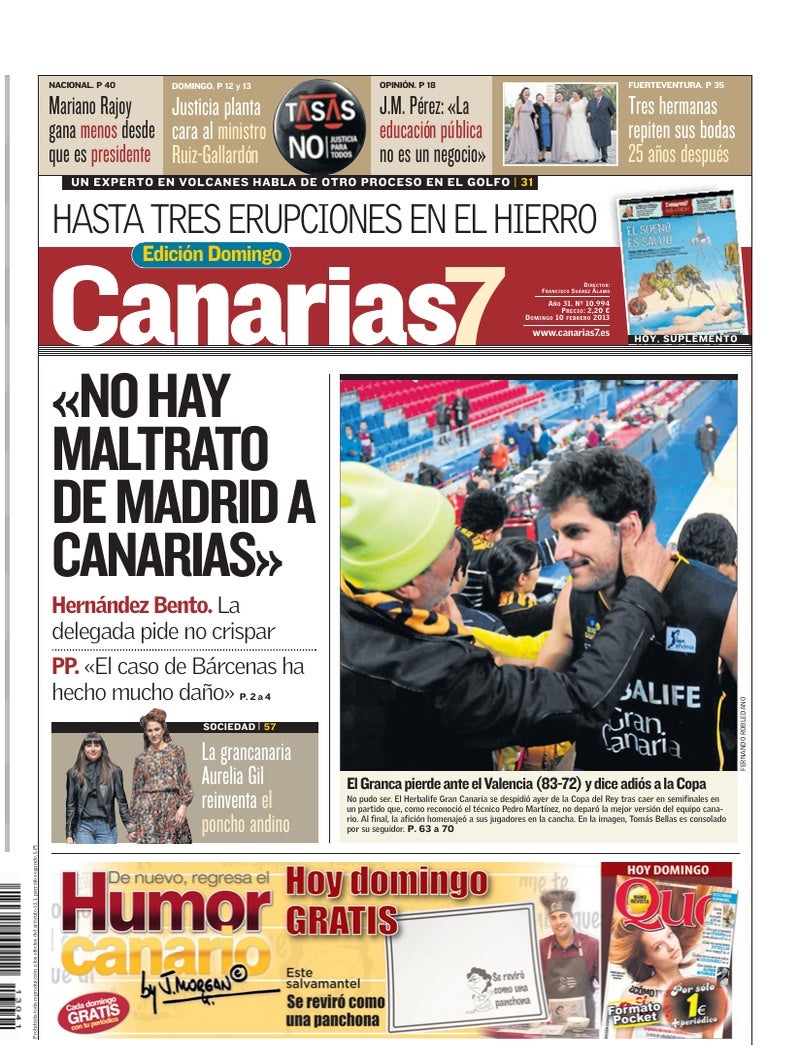 Portada Canarias7 10-02-2013