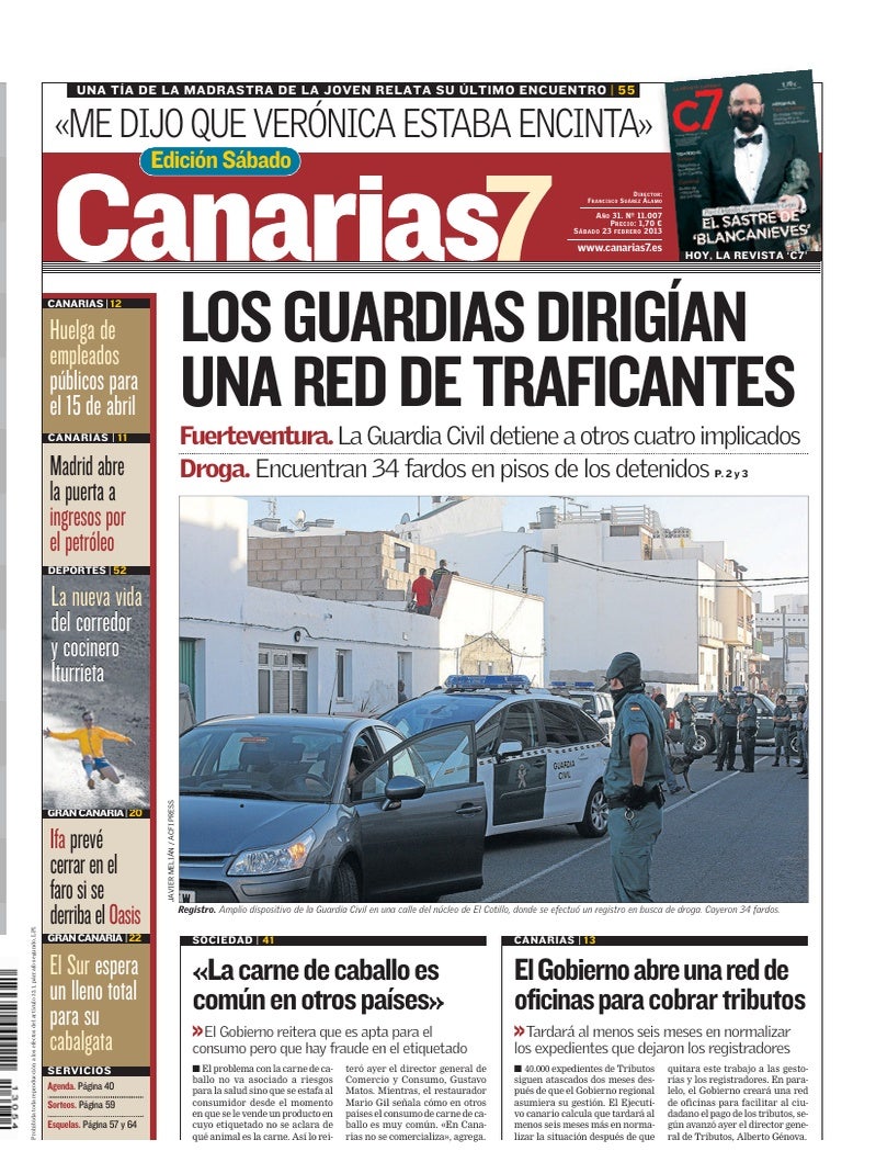Portada Canarias7 23-02-2013