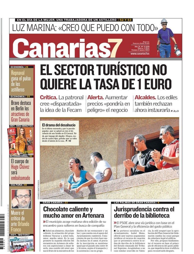 Portada Canarias7 08-03-2013