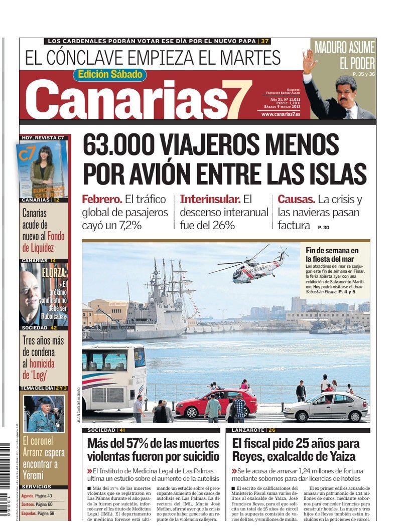 Portada Canarias7 09-03-2013