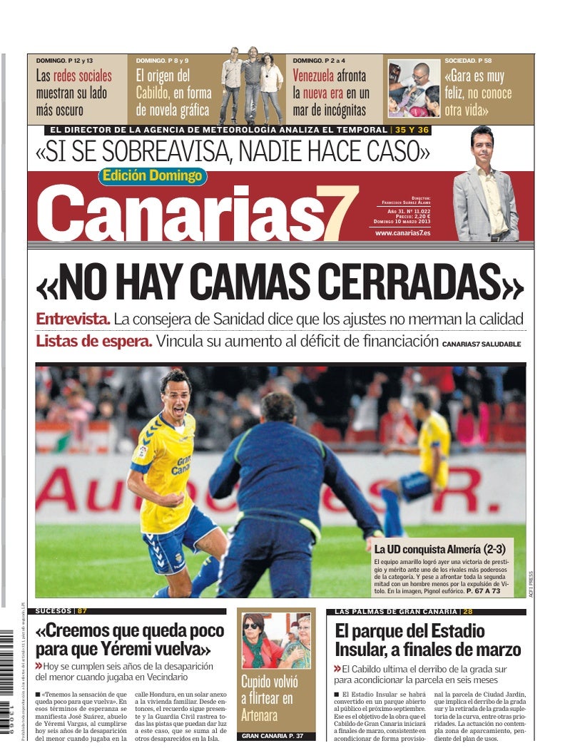 Portada Canarias7 10-03-2013