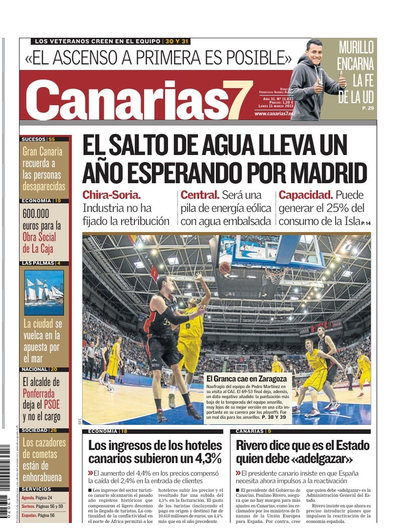 Portada Canarias7 11-03-2013