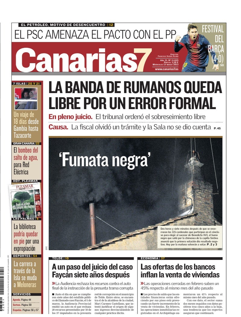 Portada Canarias7 13-03-2013