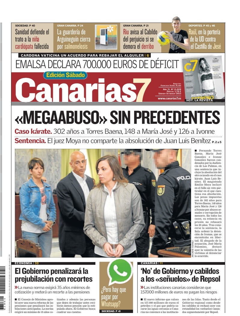 Portada Canarias7 16-03-2013